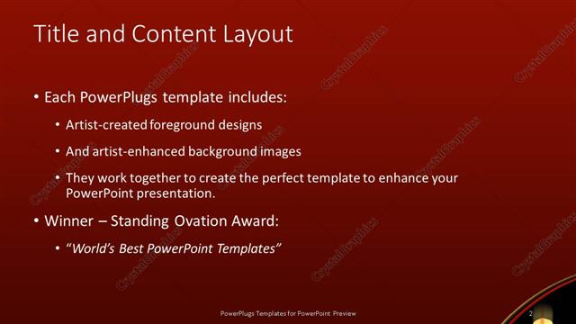 Title and Content presentation slide layout
