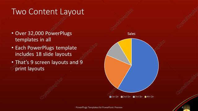 Two Content presentation slide layout