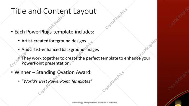 Title and Content presentation slide layout