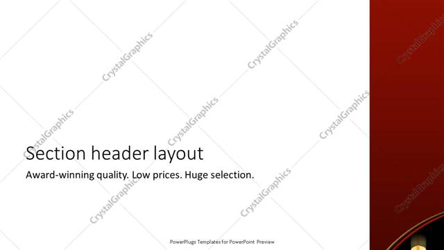 Section Header presentation slide layout