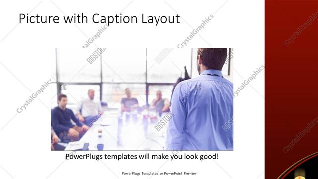 Picture with Caption presentation slide layout