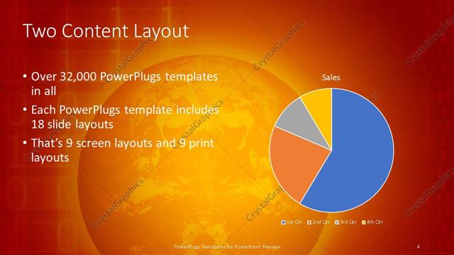 Two Content presentation slide layout