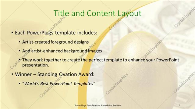 Title and Content presentation slide layout