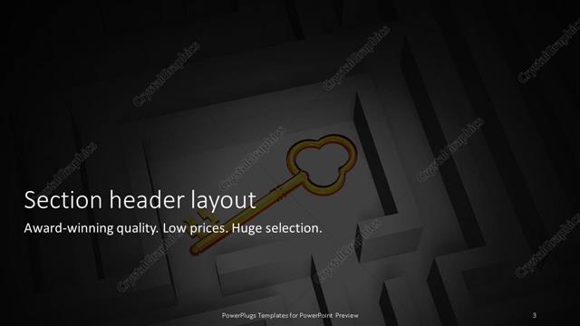 Section Header presentation slide layout