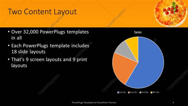 Two Content presentation slide layout