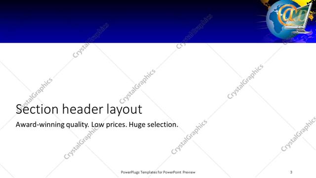 Section Header presentation slide layout