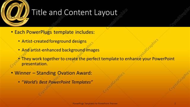 Title and Content presentation slide layout