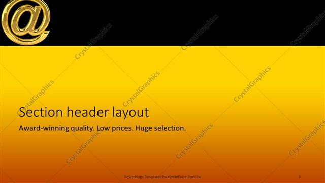 Section Header presentation slide layout