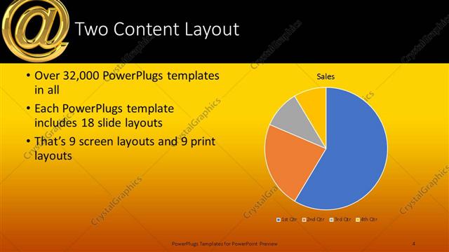 Two Content presentation slide layout