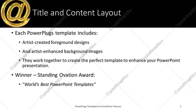 Title and Content presentation slide layout
