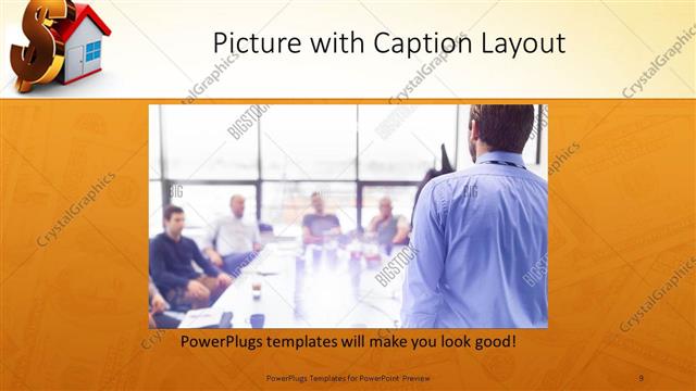 Picture with Caption presentation slide layout