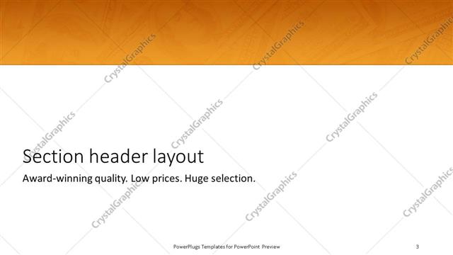 Section Header presentation slide layout