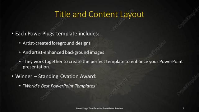 Title and Content presentation slide layout