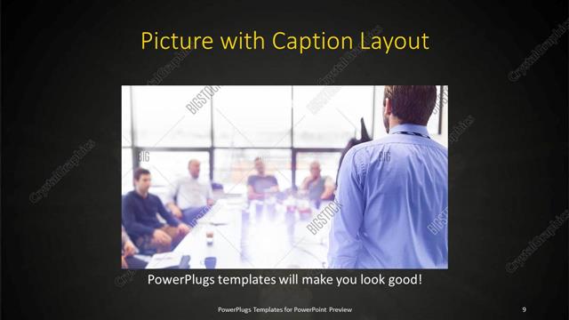 Picture with Caption presentation slide layout
