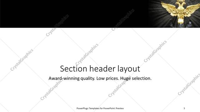 Section Header presentation slide layout