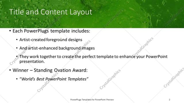 Title and Content presentation slide layout