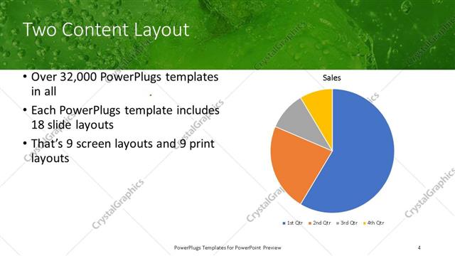 Two Content presentation slide layout