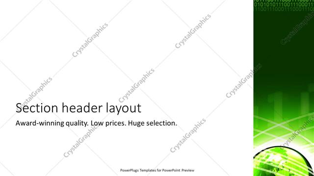 Section Header presentation slide layout
