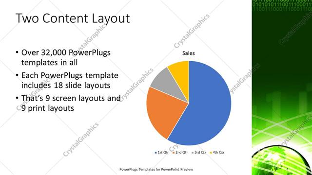 Two Content presentation slide layout