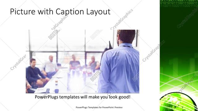 Picture with Caption presentation slide layout
