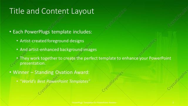 Title and Content presentation slide layout