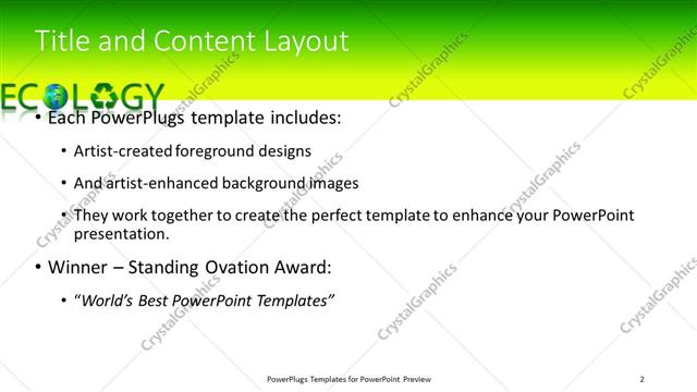 Title and Content presentation slide layout