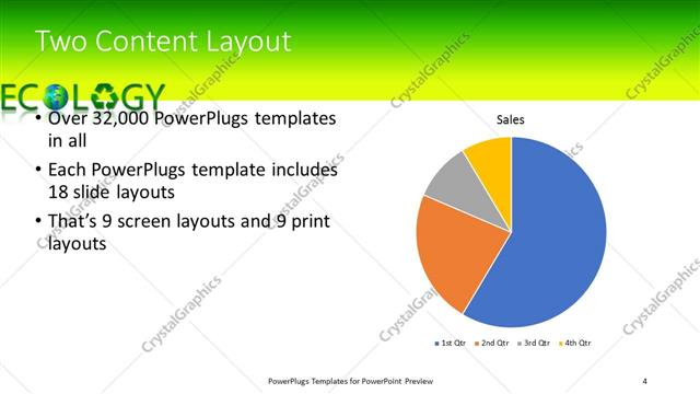Two Content presentation slide layout