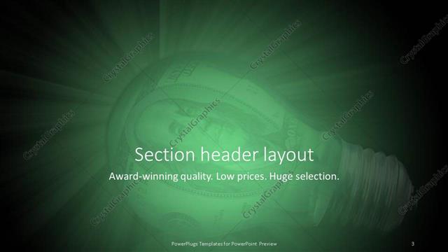 Section Header presentation slide layout