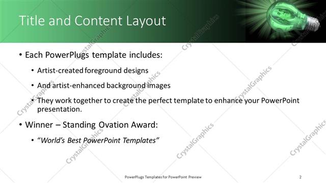 Title and Content presentation slide layout
