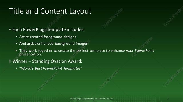 Title and Content presentation slide layout