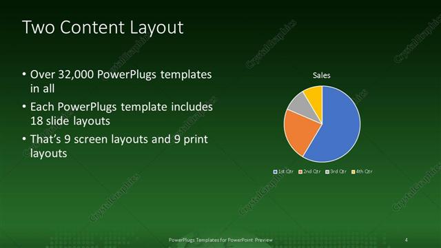 Two Content presentation slide layout