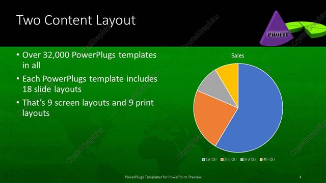 Two Content presentation slide layout