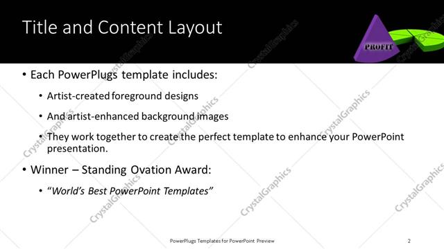 Title and Content presentation slide layout
