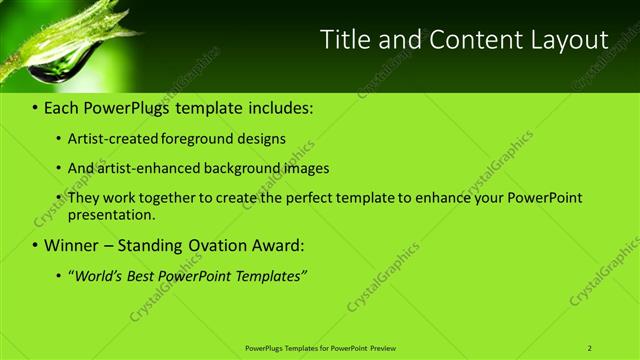 Title and Content presentation slide layout