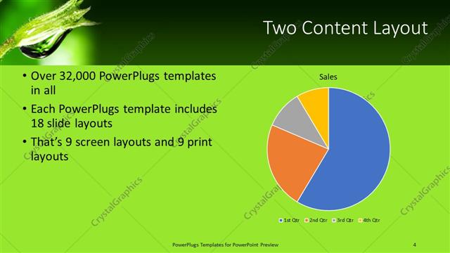 Two Content presentation slide layout