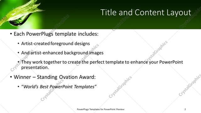 Title and Content presentation slide layout