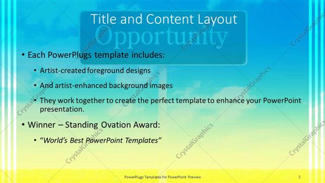 Title and Content presentation slide layout
