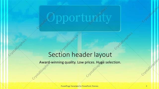 Section Header presentation slide layout