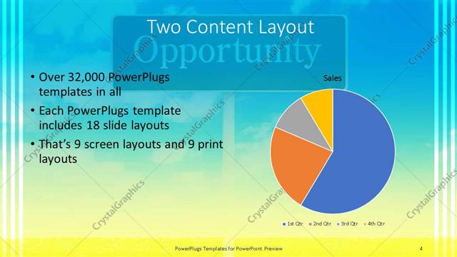 Two Content presentation slide layout