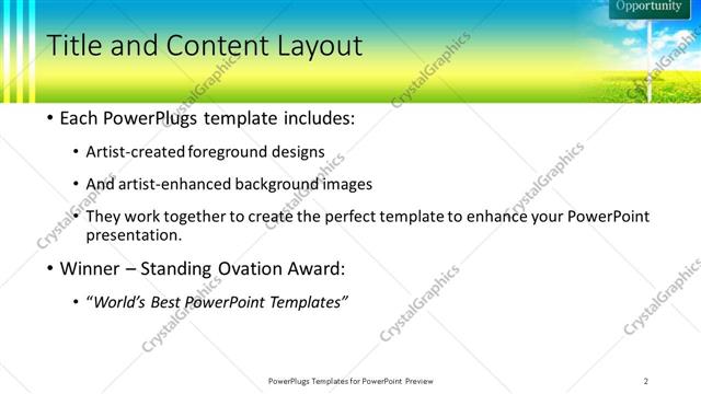 Title and Content presentation slide layout