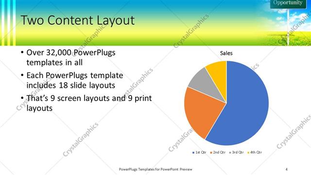 Two Content presentation slide layout