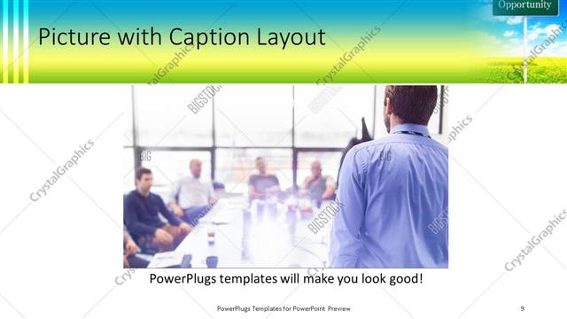 Picture with Caption presentation slide layout
