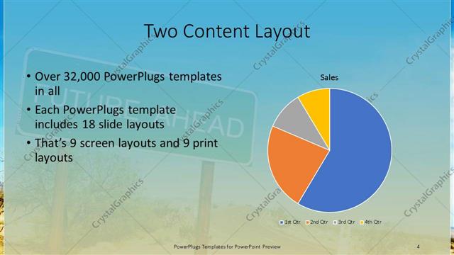 Two Content presentation slide layout