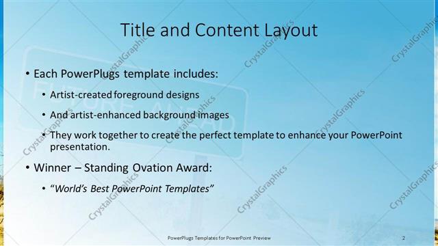 Title and Content presentation slide layout