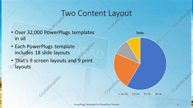 Two Content presentation slide layout