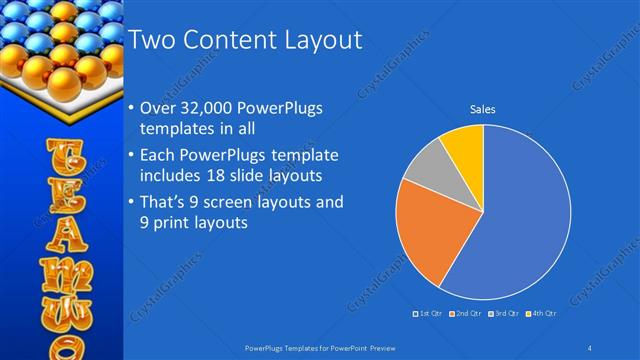 Two Content presentation slide layout