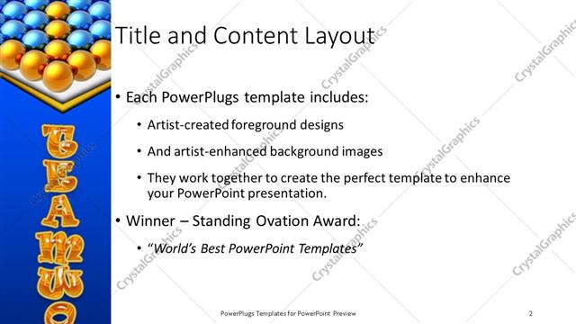 Title and Content presentation slide layout