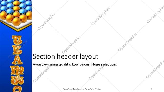 Section Header presentation slide layout