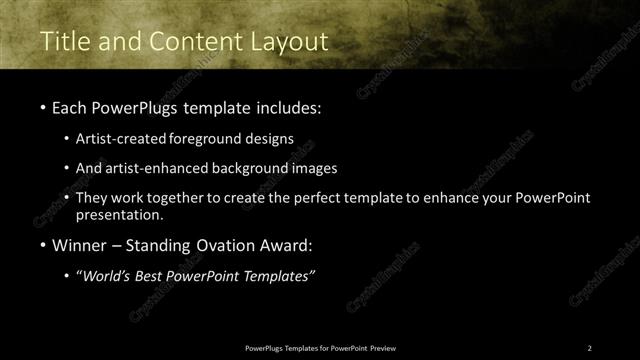 Title and Content presentation slide layout