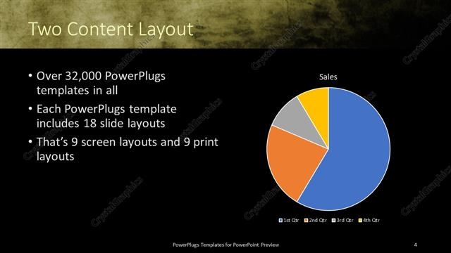 Two Content presentation slide layout